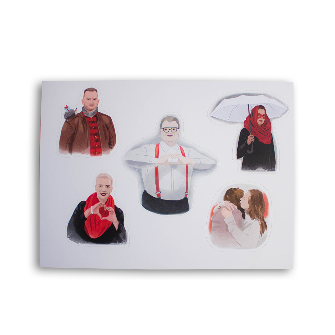 "Heroes" stickers