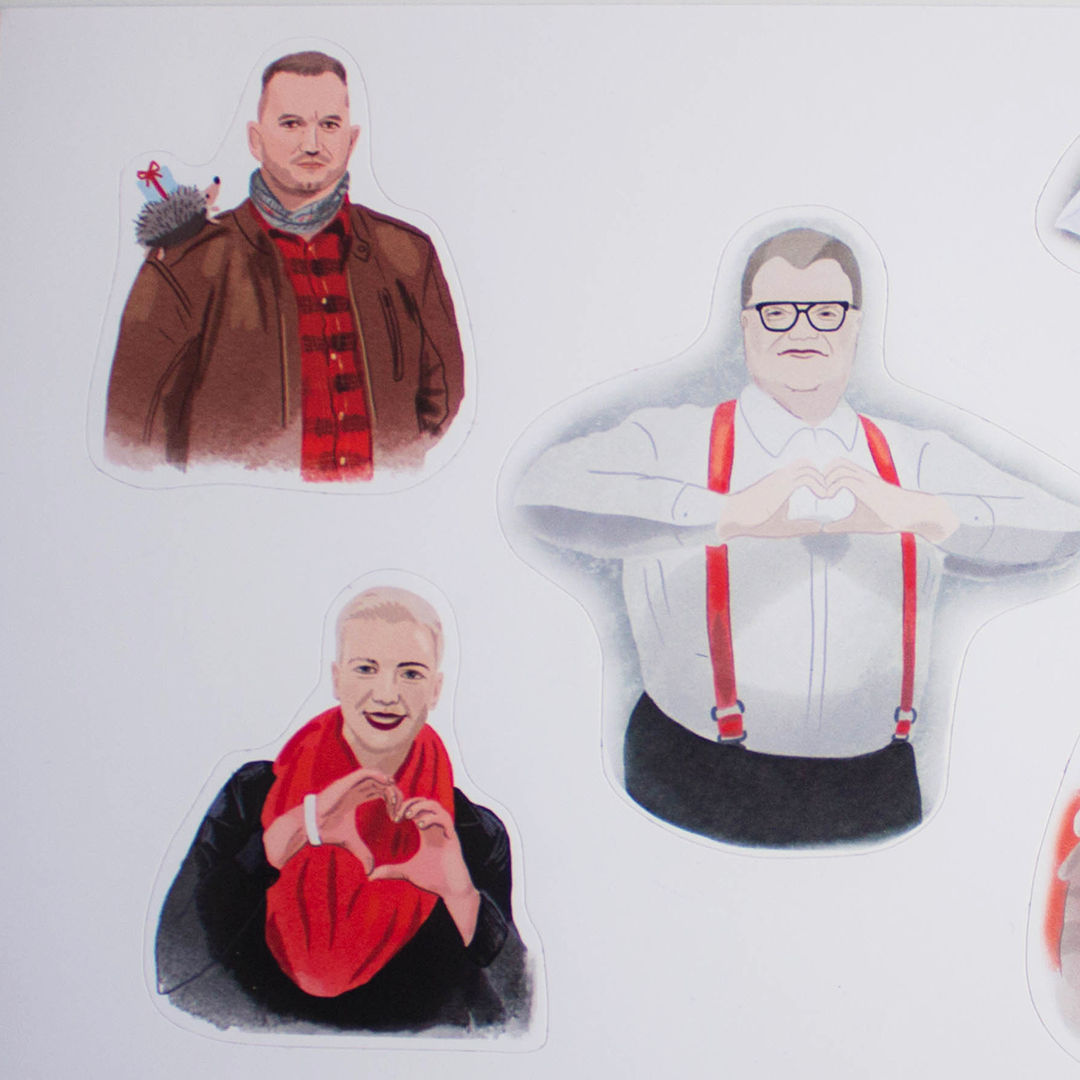 "Heroes" stickers