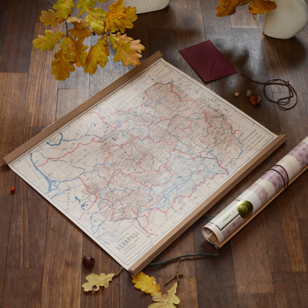 Карта Беларусі Аркадзя Смоліча 1919 года — першая беларускамоўная карта