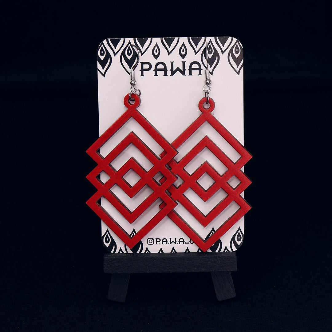 Завушніцы «Арнамент» з беларускім традыцыйным узорам