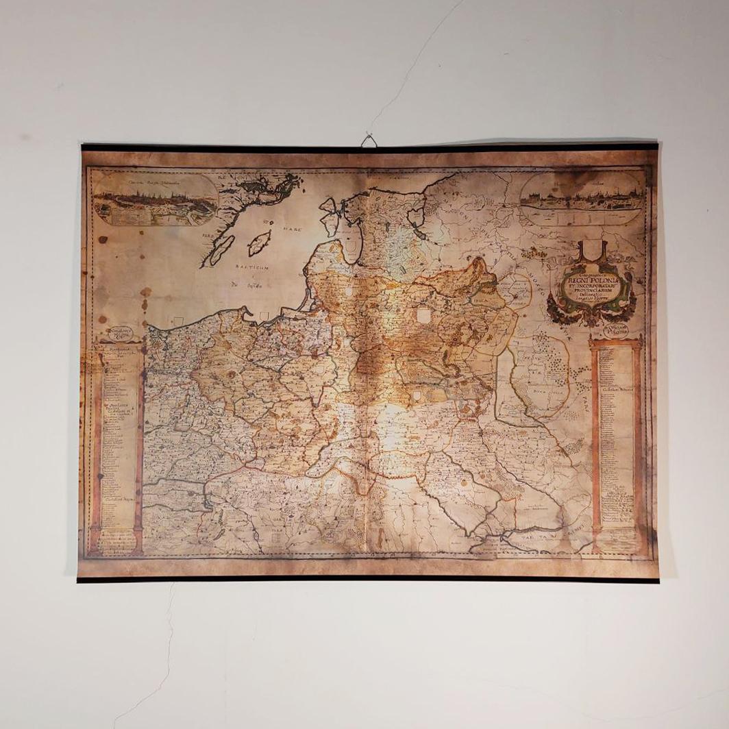 Мапа Рэчы Паспалітай першай паловы XVII стагоддзя — гістарычны постэр