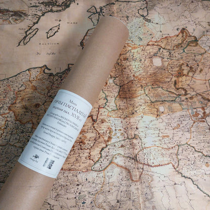 Мапа Рэчы Паспалітай першай паловы XVII стагоддзя — гістарычны постэр