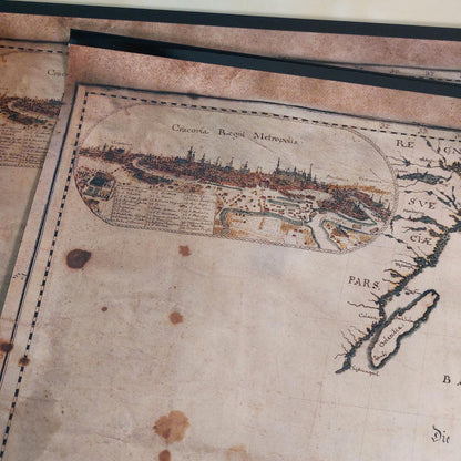 Мапа Рэчы Паспалітай першай паловы XVII стагоддзя — гістарычны постэр