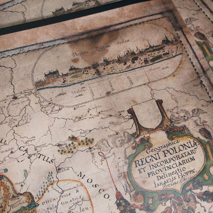 Мапа Рэчы Паспалітай першай паловы XVII стагоддзя — гістарычны постэр