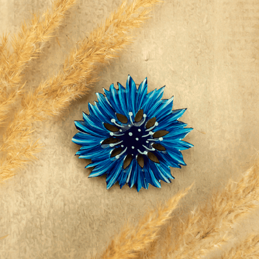 Брошка «Валошка» з беларускім кветкавым матывам