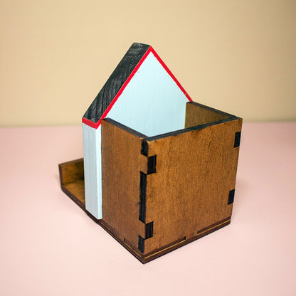 Дэталі дызайну арганайзера «Беларуская хатка» ў беларускім стылі